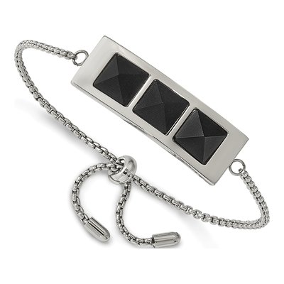Stainless Steel Carbon Fiber Adjustable Bracelet