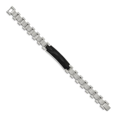 Stainless Steel Carbon Fiber Inlay Bracelet – view 3