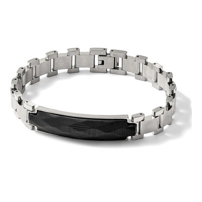 Stainless Steel Carbon Fiber Inlay Bracelet – view 7