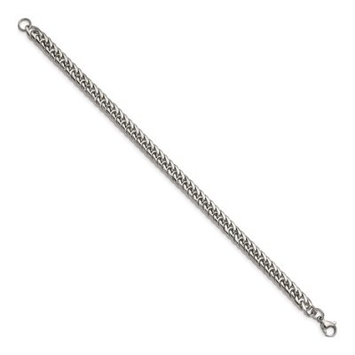 Men's Stainless Steel 7.35mm Double Curb Chain Anklet – view 4