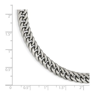 Men's Stainless Steel 7.35mm Double Curb Chain Anklet – view 6
