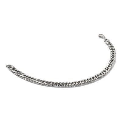 Men's Stainless Steel 7.35mm Double Curb Chain Anklet – view 7