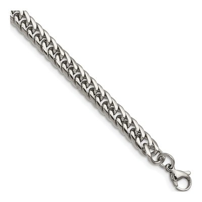 Men's Stainless Steel 7.35mm Double Curb Chain Anklet