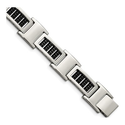 Black Stainless Steel Black Bracelet