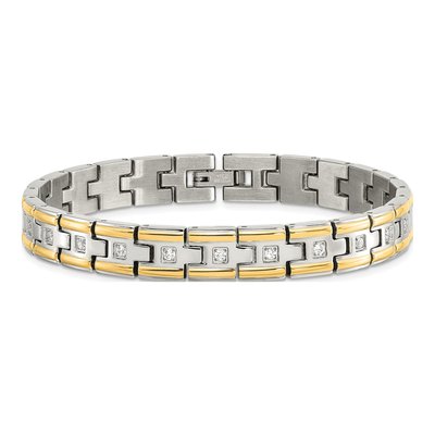 Stainless Steel CZ IP Bracelet – view 5