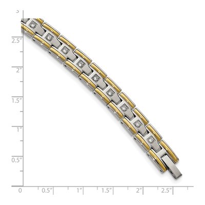 Stainless Steel CZ IP Bracelet – view 6
