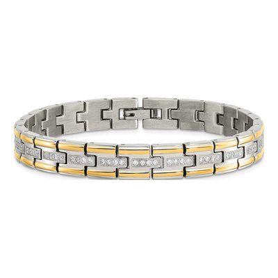 Stainless Steel CZ IP Bracelet – view 5
