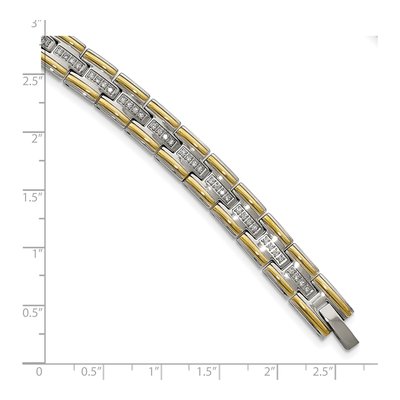 Stainless Steel CZ IP Bracelet – view 6