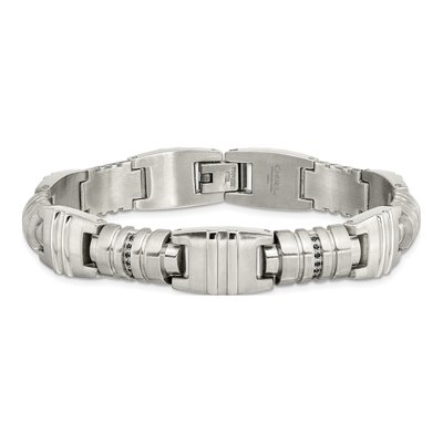 Stainless Steel CZ Link Bracelet – view 5
