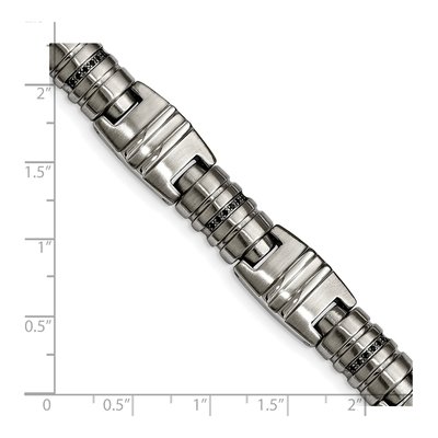 Stainless Steel CZ Link Bracelet – view 6