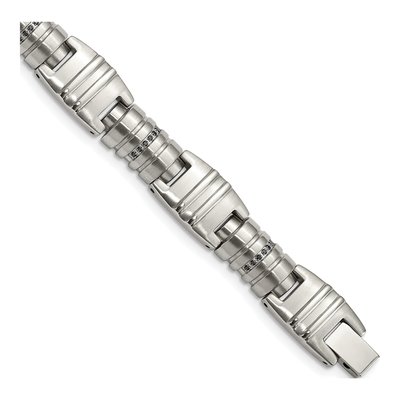 Stainless Steel CZ Link Bracelet