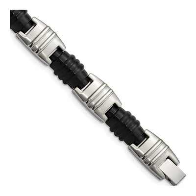Black Stainless Steel Black Bracelet