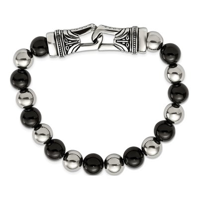 Stainless Steel Agate Stretch Bracelet – view 4