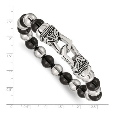 Stainless Steel Agate Stretch Bracelet – view 5