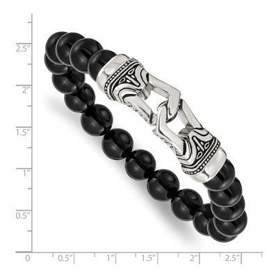 Stainless Steel Agate Bracelet – view 5