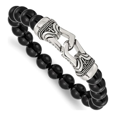 Stainless Steel Agate Bracelet