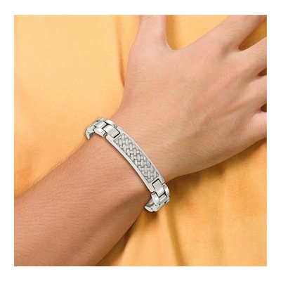 Stainless Steel Weaved ID Bracelet – view 6