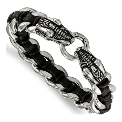 Stainless Steel Dragon Curb Bracelet
