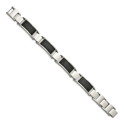 Black Stainless Steel Link Bracelet – view 3