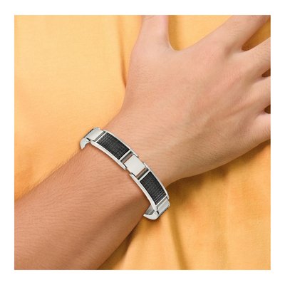 Black Stainless Steel Link Bracelet – view 7