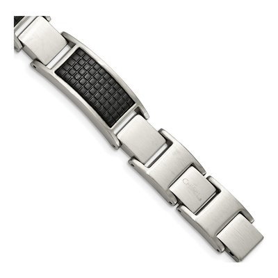 Black Stainless Steel Link Bracelet