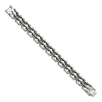 Stainless Steel Rubber Link Bracelet – view 4