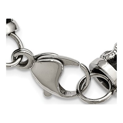 Stainless Steel Dragon Braided Leather Bracelet – view 5