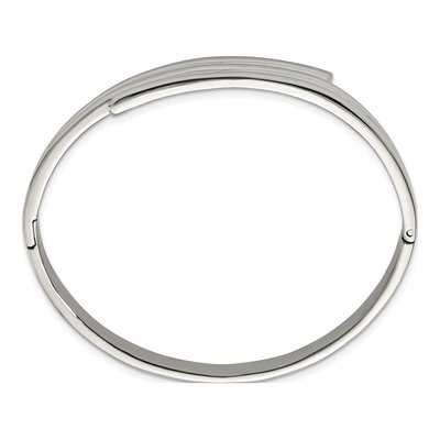 Stainless Steel Hinged Bangle Bracelet – view 3