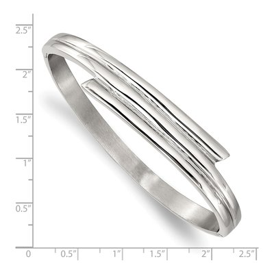 Stainless Steel Hinged Bangle Bracelet – view 4