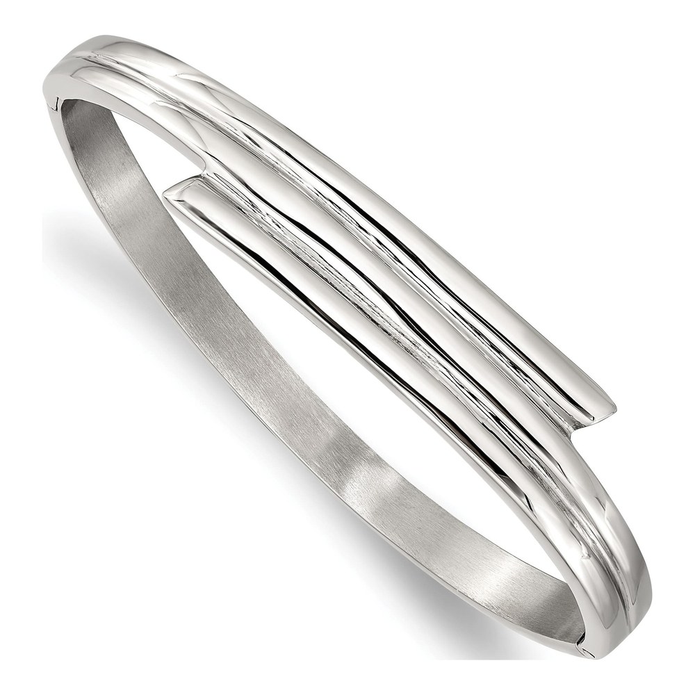 Stainless Steel Hinged Bangle Bracelet