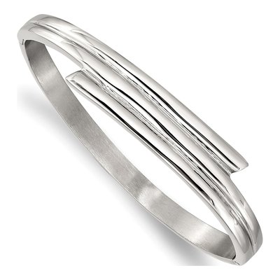 Stainless Steel Hinged Bangle Bracelet