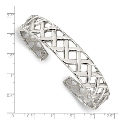 Stainless Steel Weave Cuff Bracelet – view 5