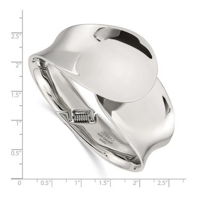 Stainless Steel Hinged Bangle Bracelet – view 4