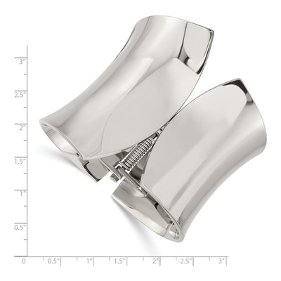 Stainless Steel Hinged Bangle Bracelet – view 4