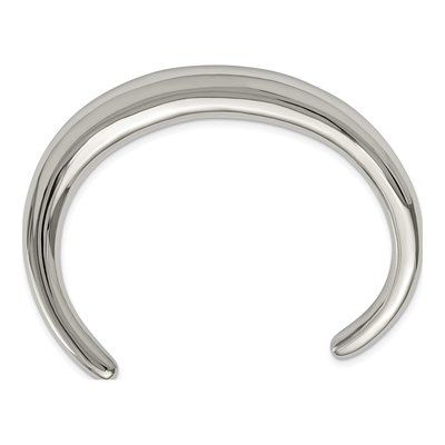 Stainless Steel Curved Cuff Bracelet – view 3