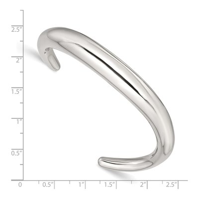 Stainless Steel Curved Cuff Bracelet – view 4