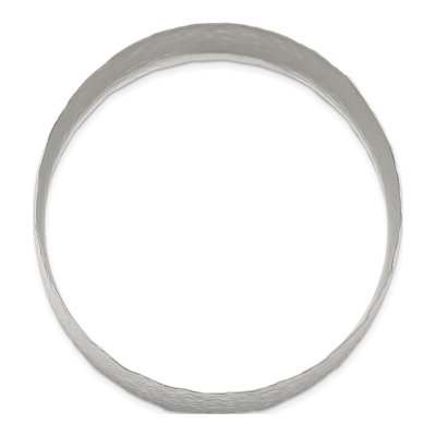 Stainless Steel Hammered Bangle Bracelet – view 3