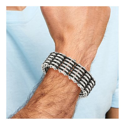 Stainless Steel Black Rubber Bracelet – view 7