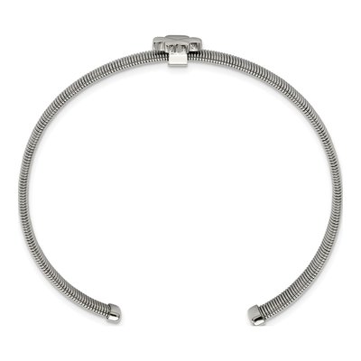 Stainless Steel Four Leaf Clover Cuff Bracelet – view 4