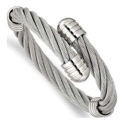 Stainless Steel Twist Wire Cuff Bracelet