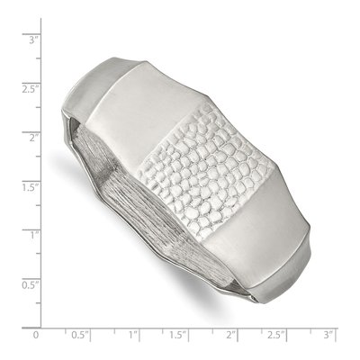 Stainless Steel Hinged Bangle Bracelet – view 4