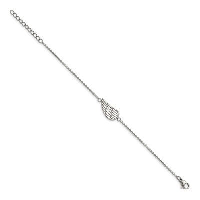 Stainless Steel Angel Wing Bracelet – view 4