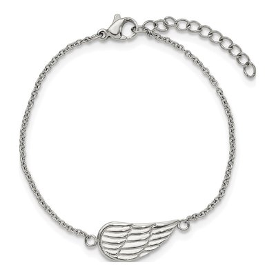 Stainless Steel Angel Wing Bracelet – view 5