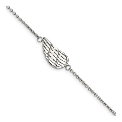 Stainless Steel Angel Wing Bracelet