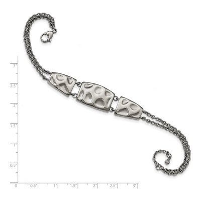 Stainless Steel Textured Bracelet – view 5