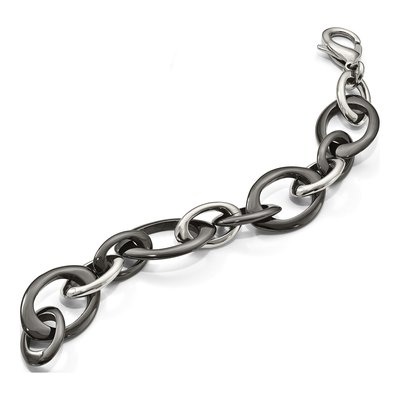 Stainless Steel Black Ceramic Bracelet – view 8