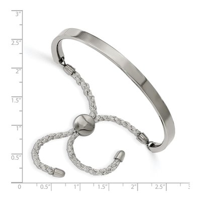 Stainless Steel Bar Bangle Bracelet – view 4