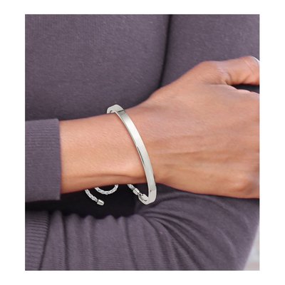 Stainless Steel Bar Bangle Bracelet – view 6