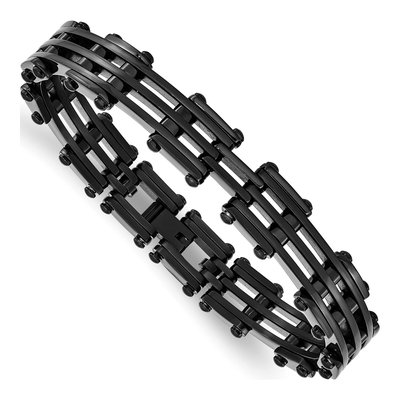 Black Stainless Steel Black Bracelet