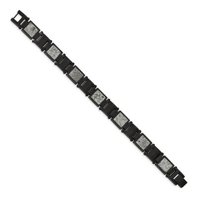 Black Stainless Steel Sedimentary Rock Bracelet – view 3